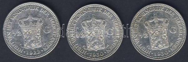 Hollandia 1922-30. 1/2G Ag (3x) T:2,3