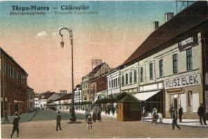 Marosvásárhely, Targu Mures; Kossuth Lajos utca, Weisz Elek üzlete / Calarasilor / street view, shops