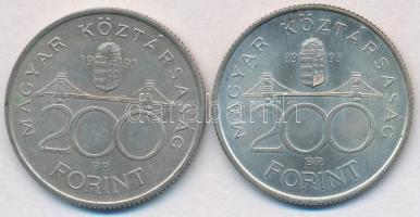 1993. 200Ft Ag "MNB" (2x) T:2