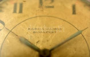 Tissot ezüst (Ag.) zsebóra, Sárga János [ékszerész], Budapest, jelzett, nem működik, bruttó 53,2 g