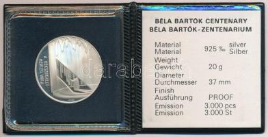 Fülöp Zoltán (1951-) 1981. "Bartók Béla / A kékszakállú herceg vára" Ag emlékérem ÁPV plas...