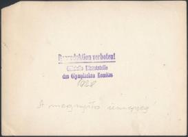 1928 Téli olimpiai megnyitó ünnepség, hátulján feliratozva, pecséttel jelzett, 13×18 cm