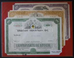 Dekoratív, modern amerikai részvények 6 klf db