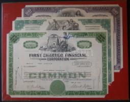 Dekoratív, modern amerikai részvények 6 klf db