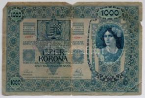 1902-1920. 1K-1000K (10x) vegyes magyar korona bankjegy tétel T:III-IV