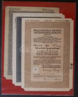 1920-40-es évek 6klf db dekoratív német részvény