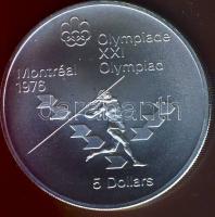 Kanada 1976. 5$ Ag "Olimpia-gerelyhajítás" T:1