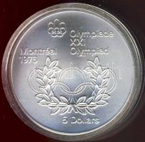 Kanada 1976. 5$ Ag "Olimpia-Ötkarika" T:1