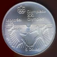 Kanada 1976. 5$ Ag "Olimpia-vívás" T:1