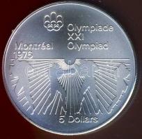 Kanada 1976. 5$ Ag "Olimpia-boksz" T:1