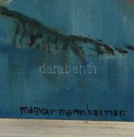 Magyar jelzéssel: Tóvidék. Olaj, karton, keretben, 30×40 cm