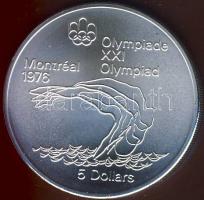 Kanada 1976. 5$ Ag "Olimpia-műugrás" T:1