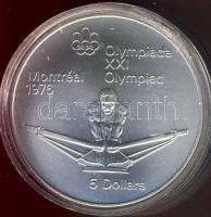 Kanada 1976. 5$ Ag "Olimpia-evezés" T:1