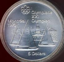 Kanada 1976. 5$ Ag "Olimpia-vitorlás" T:1