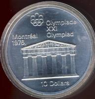 Kanada 1976. 10$ Ag "Olimpia-Zeusz temploma" T:1