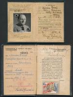 cca 1948-1974 Vegyes okmány tétel, 14 db. (szakszervezeti igazolványok (3 db.), katonai igazolvány, ...