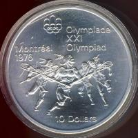 Kanada 1976. 10$ Ag "Olimpia-Lacrosse" T:1