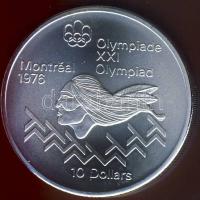 Kanada 1976. 10$ Ag "Olimpia-férfi gátfutás" T:1