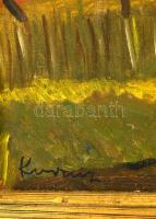 Kurucz jelzéssel: Tanya. Olaj, vászon, kereteben, 38×47 cm