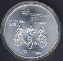 Kanada 1976. 10$ Ag "Olimpia-bicikli" T:1