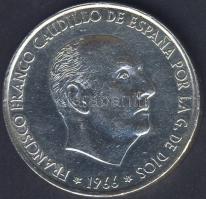 Spanyolország 1966(66). 100P Ag "Franco" T:2