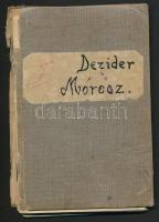 1925-1938 Csehszlovák katonakönyv, kétnyelvű, egészvászon-kötésben, a borítója leszakadt róla, számos bejegyzéssel./ 1925-1938 Czechoslovakian soldiers book.