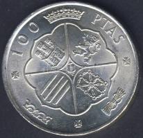 Spanyolország 1966(67). 100P Ag "Franco" T:2