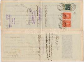 Szentgotthárd 1903. Kitöltött váltó 20f-ről, a "Szent-Gotthárdi Takarékpénztár részvény-társasá...