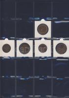 Hagyaték gyűjtemény, egész világ, régi és új, 136db érme, benne nominál és
tengerentúl, 13 lapos, l...