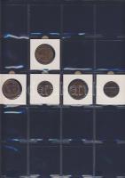 Hagyaték gyűjtemény, egész világ, régi és új, 136db érme, benne nominál és
tengerentúl, 13 lapos, l...