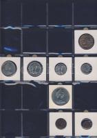 Hagyaték gyűjtemény, egész világ, régi és új, 136db érme, benne nominál és
tengerentúl, 13 lapos, l...