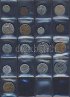 Hagyaték gyűjtemény, egész világ, régi és új, 466db érme, benne nominál és  tengerentúl, 2db újszerű albumban + albumlapokon T:1,2 (többsége),3 (kevés)
