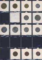 Hagyaték gyűjtemény, egész világ, régi és új, 248db érme, benne nominál és
tengerentúl, 16 lapos, l...