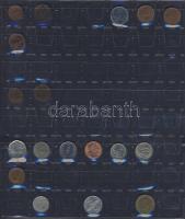 Hagyaték gyűjtemény, egész világ, régi és új, 293db érme, benne nominál és
tengerentúl, 14 lapos, k...