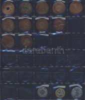 Hagyaték gyűjtemény, egész világ, régi és új, 293db érme, benne nominál és
tengerentúl, 14 lapos, k...