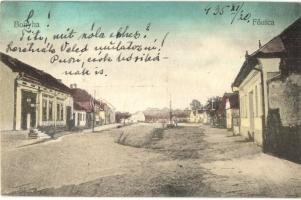 Bonyha, Szászbonyha, Bahnea; Fő utca, Schuller Frigyes üzlete / main street, shop