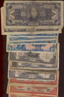 Régi kínai bankjegyek, kevés P.R.C-vel 431db, duplákkal, főleg 1930-40-es évekből, használt és erősen használt állapotban