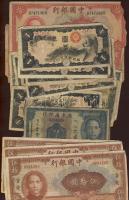 Régi kínai bankjegyek, kevés P.R.C-vel 431db, duplákkal, főleg 1930-40-es évekből, használt és erőse...