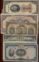 Régi kínai bankjegyek, kevés P.R.C-vel 431db, duplákkal, főleg 1930-40-es évekből, használt és erőse...