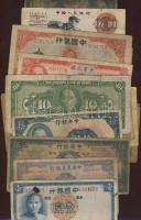 Régi kínai bankjegyek, kevés P.R.C-vel 431db, duplákkal, főleg 1930-40-es évekből, használt és erőse...