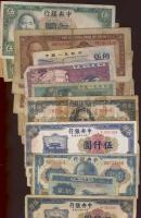 Régi kínai bankjegyek, kevés P.R.C-vel 431db, duplákkal, főleg 1930-40-es évekből, használt és erőse...