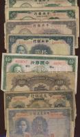 Régi kínai bankjegyek, kevés P.R.C-vel 431db, duplákkal, főleg 1930-40-es évekből, használt és erőse...
