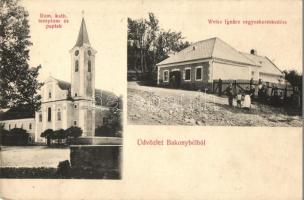 Bakonybél, Római katolikus templom és paplak, Weisz Ignác vegyeskereskedése és saját kiadása (EK)
