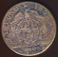 Dél-Afrika 1896. 1Ł eredetileg Au korabeli réz hamisítványa T:3