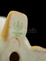 Hollóházi liba, kézzel festett, jelzett, hibátlan, m: 16 cm