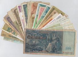 30db-os vegyes külföldi bankjegy tétel, közte Chile, Jugoszlávia Német Birodalom, Szlovénia T:III,II...