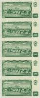 Csehszlovákia 1961. 100K (5x) sorszámkövető T:II
Czechoslovakia 1961. 100 Korun (5x) sequential ser...