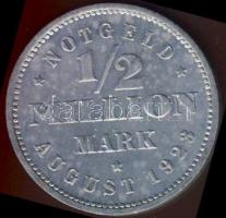 Német Birodalom/Weimar/Hamburg 1923. 1/2Million M Alu T:2 foltos