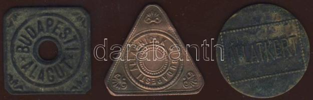 3klf bárca cca századforduló "Állatkert", "Államhidak-Budapest", "Budapesti alagút" T:2,3