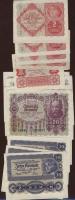 1902-17. 1K (15x, 2klf), 10K (2x), 20K (3x), 100K (4x), 1000K (1x) mind "Deutschösterreich" fny-sal + Osztrák-magyar Bank 1922. 1K (1x), 2K (5x), 10K (5x), 20K (4x) T:I-,II+,II